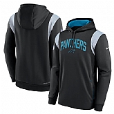 Men's Carolina Panthers Black Sideline Stack Performance Pullover Hoodie,baseball caps,new era cap wholesale,wholesale hats